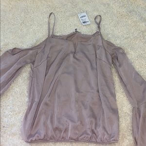 Cold Shoulder blouse with flared sleeves